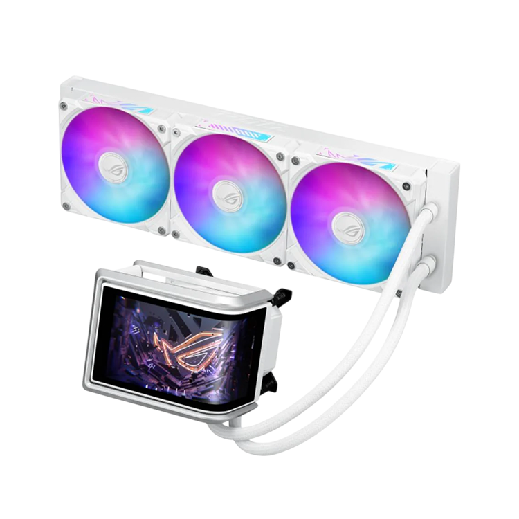 ASUS ROG Ryuo IV 360 ARGB White Edition – 360mm AIO Liquid CPU Cooler with LCD Display