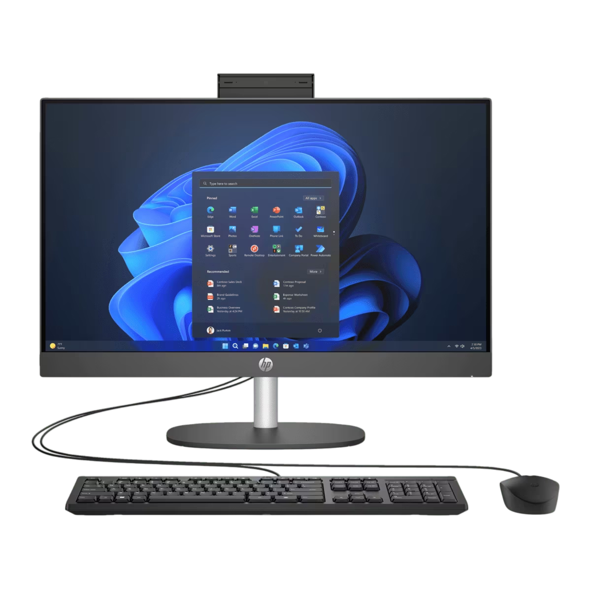 Hp Pro One 240 G10 24" Aio Ultra 7 / 16GB Ddr5 / 512GB Nvme Ssd / Dos – Black