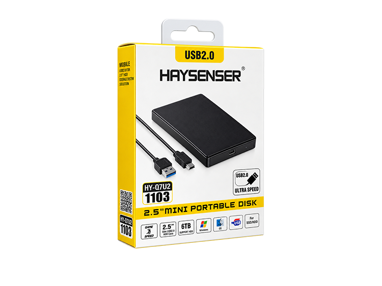 Haysenser USB 2.0 HDD Case – 2.5" SATA External Hard Drive Enclosure