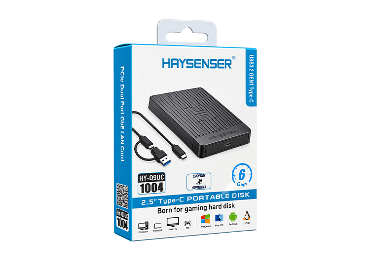 HAYSENSER HY-Q9UC 2.5-Inch USB Type-C Portable HDD/SSD Enclosure