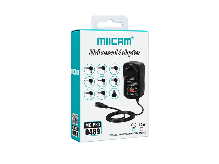 MIICAM MC-P30 30W Universal Travel Adapter – Multi-Plug Power Adapter