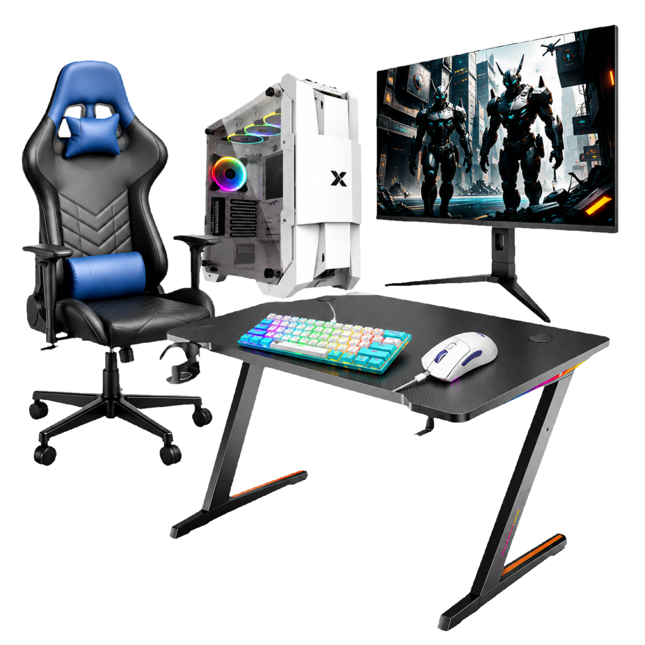 Intel Core i5-14400F Gaming PC Bundle – RTX 5060 8GB GDDR7 | 32GB DDR5 | 1TB NVMe SSD + 27” QHD 200Hz Monitor + Full Gaming Setup