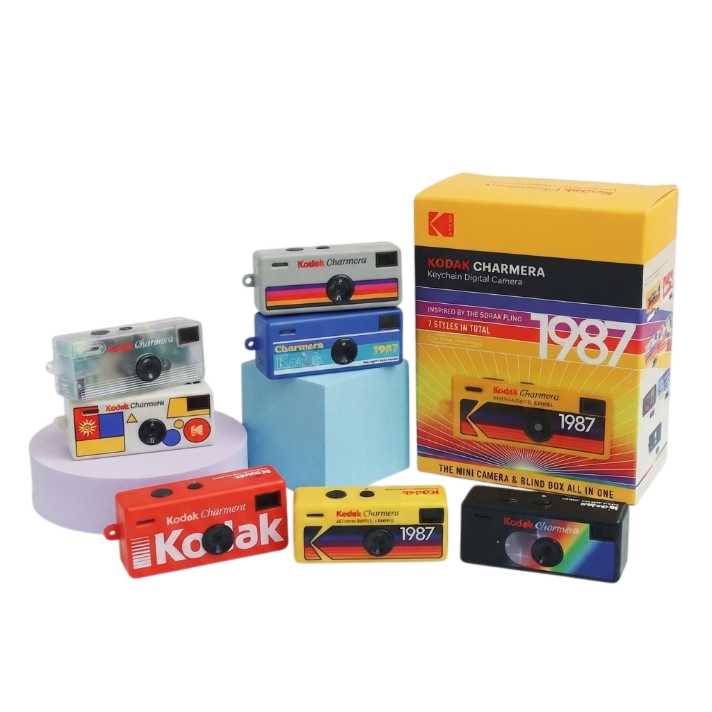 Kodak Charmera 1987 Keychain Digital Camera – Blind Box Collectible Mini Retro Digital Camera with USB-C (Random Style)