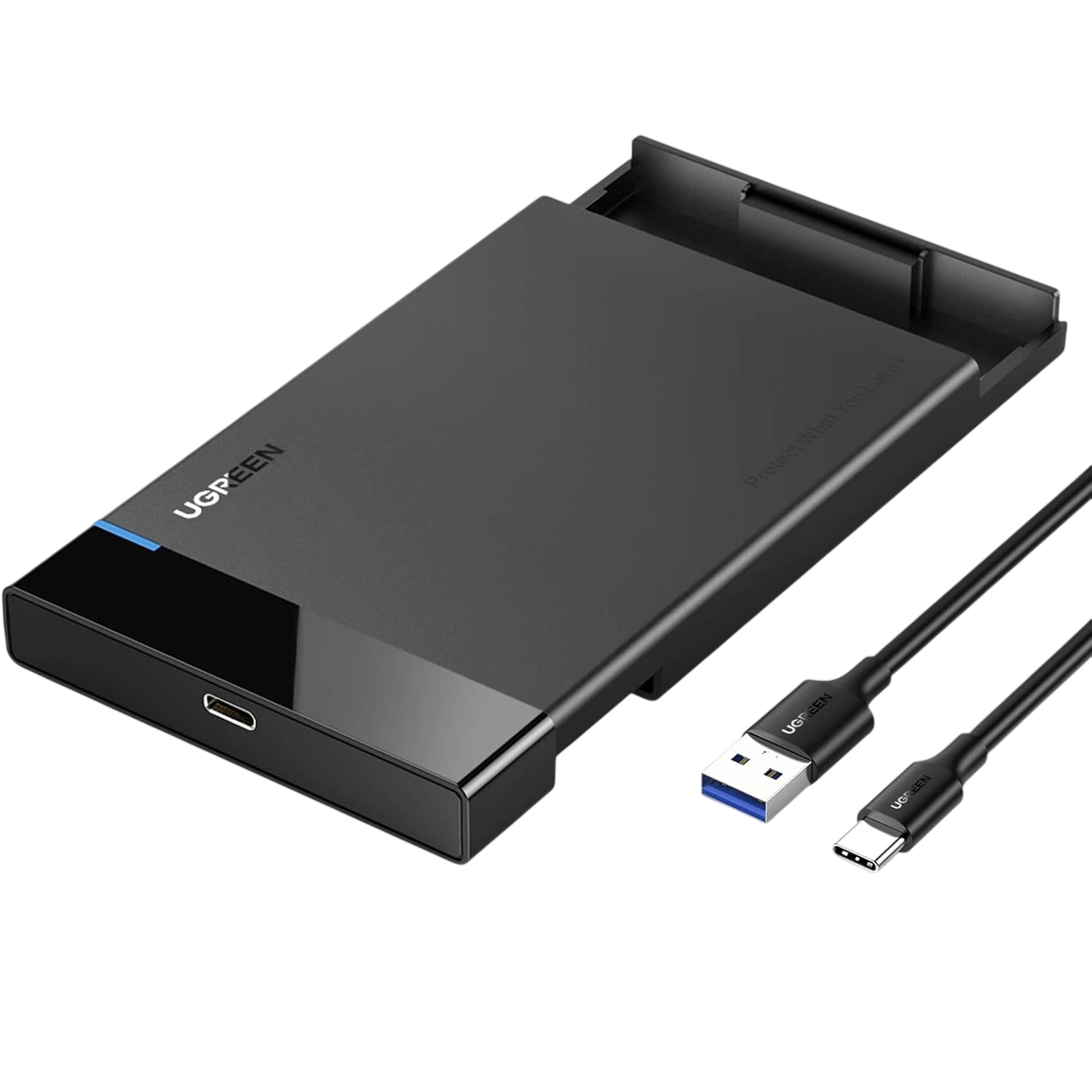 UGREEN US221 2.5” HDD/SSD Case with USB-C to USB 3.0 Cable