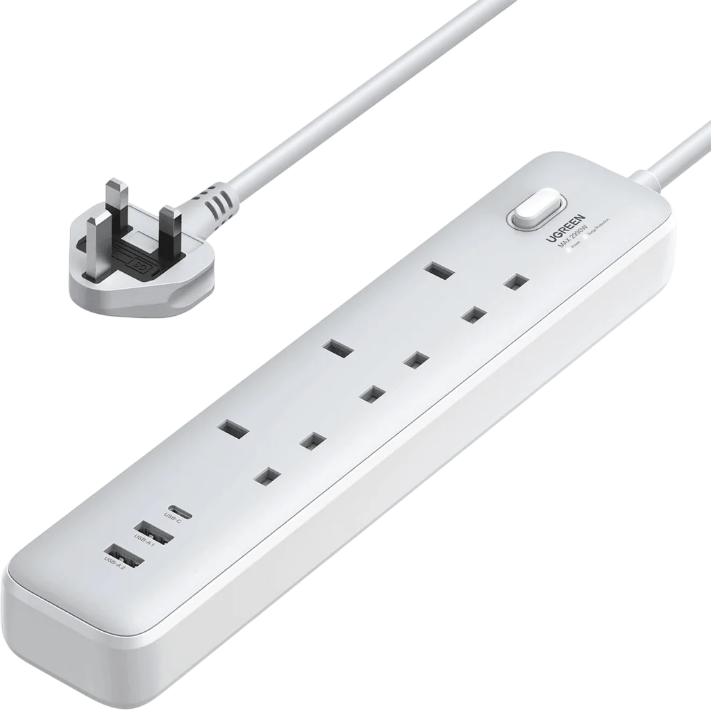 UGREEN Power Extension 6-in-1 (3AC + 2USB-A + 1USB-C) 30W – 2 Meter (CD286-15461)