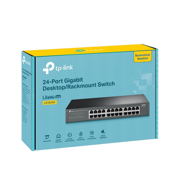 TP-LINK LS1024G 24-Port Gigabit Desktop/Rackmount Switch