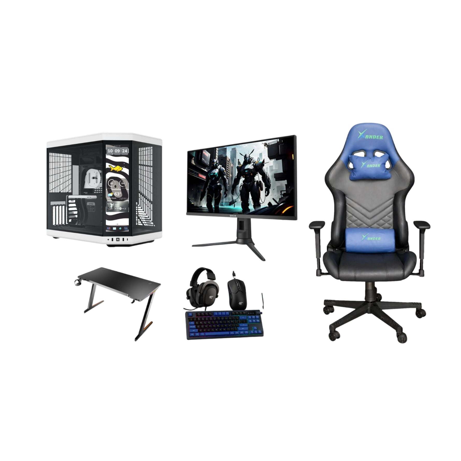 Intel Core Ultra 5 245K Gaming PC Bundle – RTX 5060 8GB GDDR7 | 32GB DDR5 | 1TB NVMe SSD + HYTE Y70 Touch Infinite Panda Case + 27” QHD 200Hz Setup