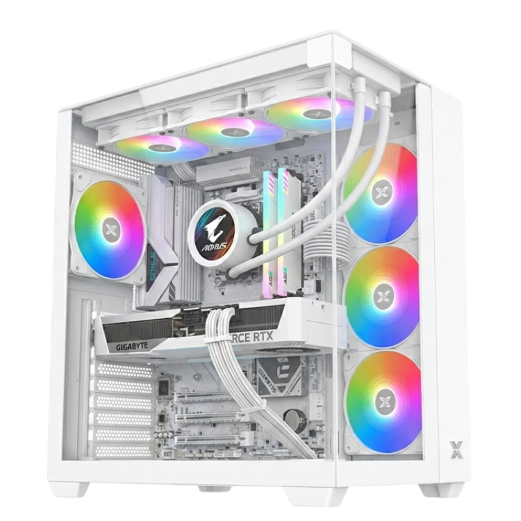 AMD Ryzen 7 9800X3D RTX 5070 EAGLE ICE White Gaming PC – 32GB DDR5, 1TB PCIe 5.0 SSD, WiFi 7