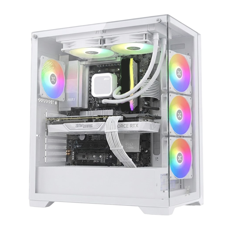 AMD Ryzen 7 9800X3D Gaming PC – RTX 5070 White 12GB, 16GB DDR5, 1TB NVMe, 240mm Liquid Cooling