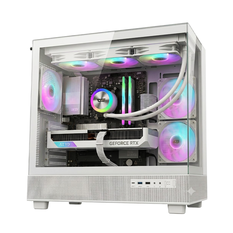 AMD Ryzen 5 7600 Gaming PC – RTX 5060 8GB, 16GB DDR5, 1TB NVMe, White Liquid Cooling