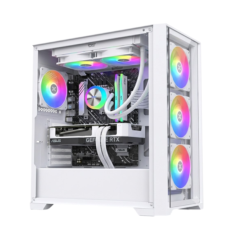 Intel Core i5-14400F Gaming PC | RTX 4060 8GB White Edition | 16GB DDR4 | 512GB NVMe | White Build