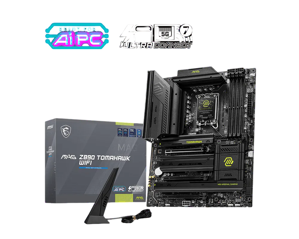 MSI MAG Z890 TOMAHAWK WIFI DDR5 Motherboard – LGA 1851, PCIe 5.0, WiFi 7, 5G LAN
