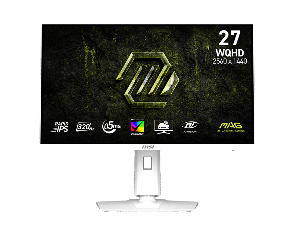 AMD Ryzen 5 9600X Gaming PC Bundle – RTX 5060 OC 8GB | 32GB DDR5 6000MHz | 1TB NVMe SSD + 27” WQHD 320Hz White Gaming Setup