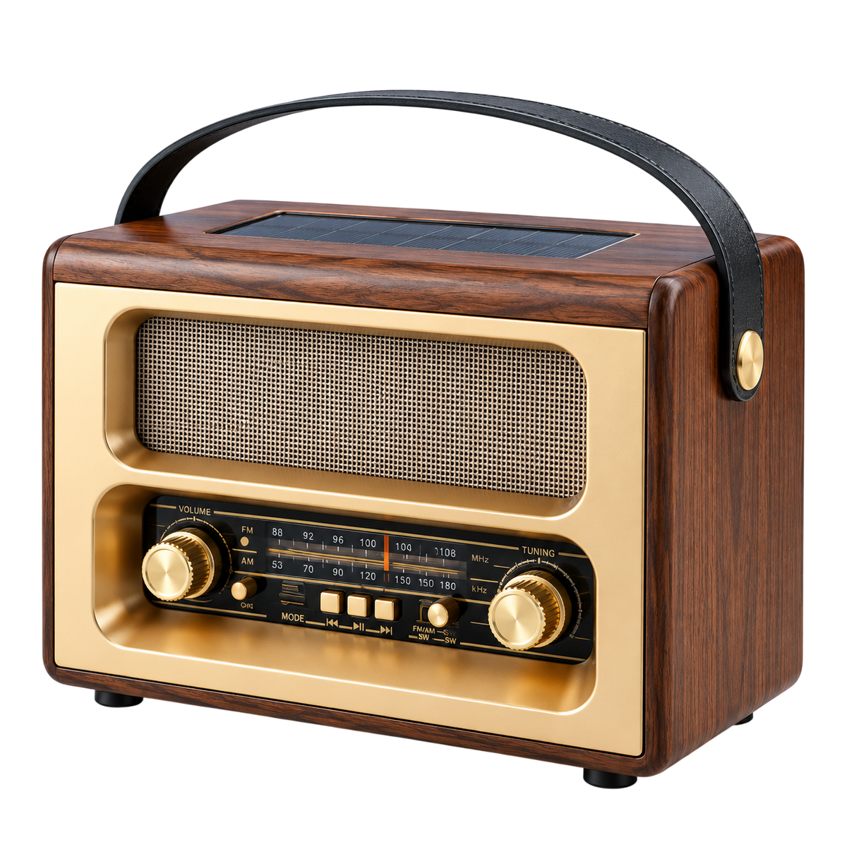 GOLON RX-BT88SQ Retro Vintage Bluetooth Radio Speaker – FM/AM/SW Portable Boombox with USB, TF Card & AUX (Green)