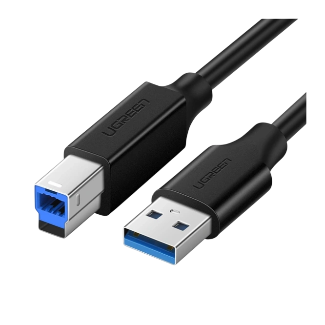 UGREEN USB 3.0 AM To BM Printer Cable 2M Black – US210 / 10372