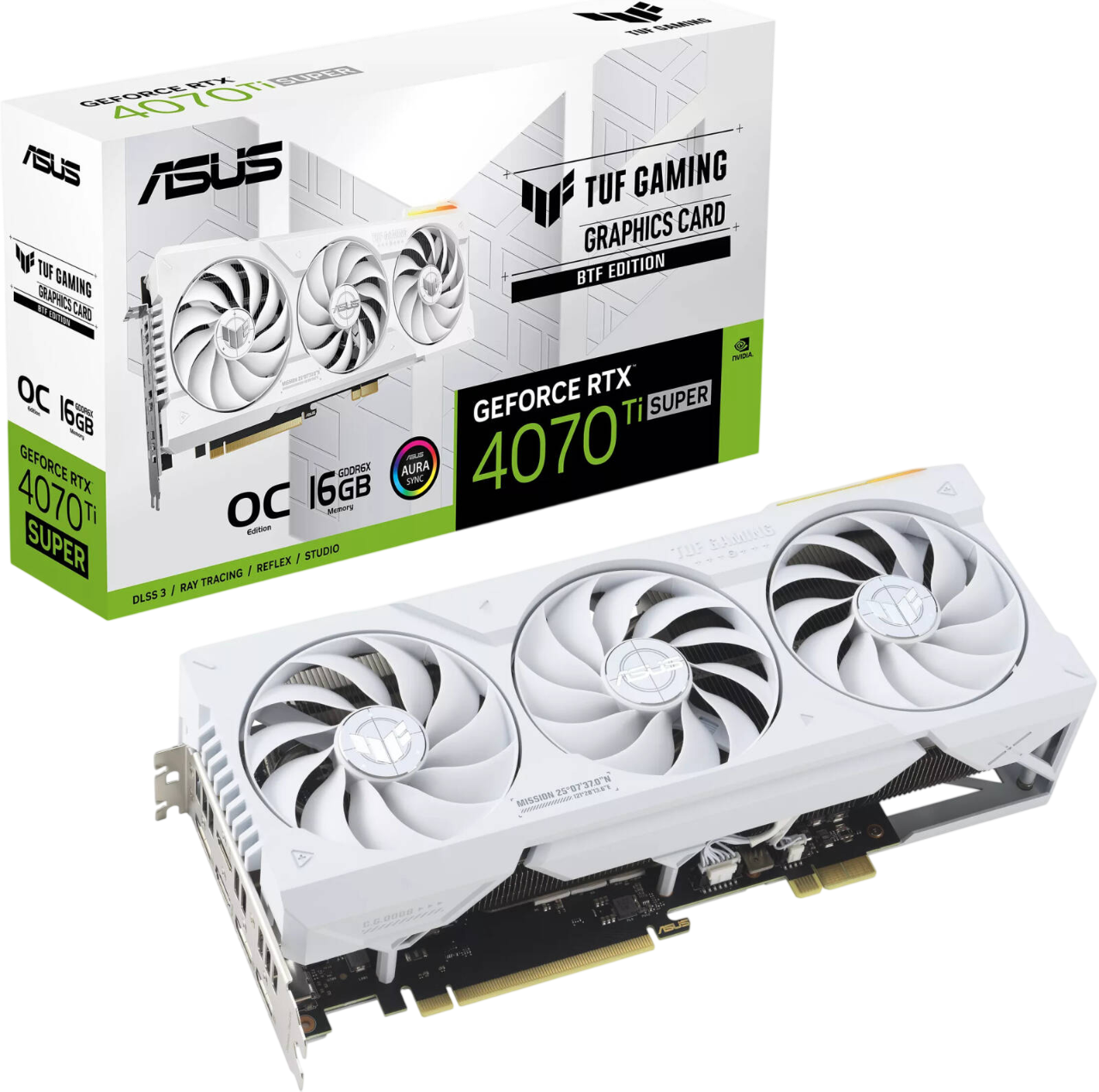 ASUS TUF Gaming GeForce RTX 4070 Ti Super BTF White OC Edition – 16GB GDDR6X