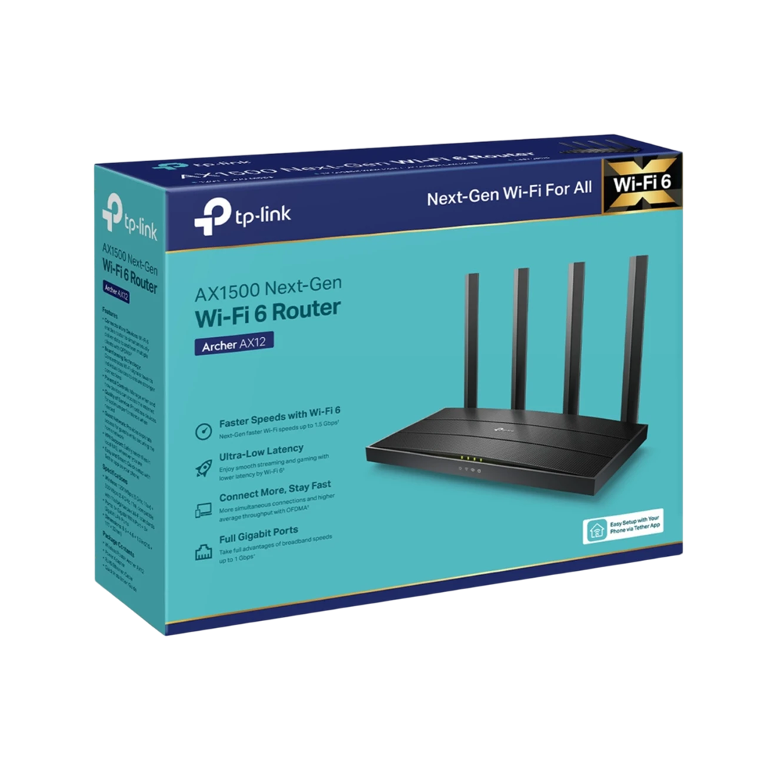 TP-Link Archer AX12 AX1500 Dual-Band Wi-Fi 6 Router