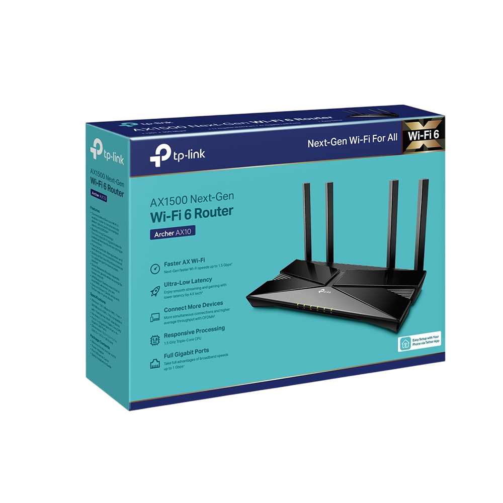 TP-Link Archer AX10 AX1500 Dual-Band Wi-Fi 6 Router