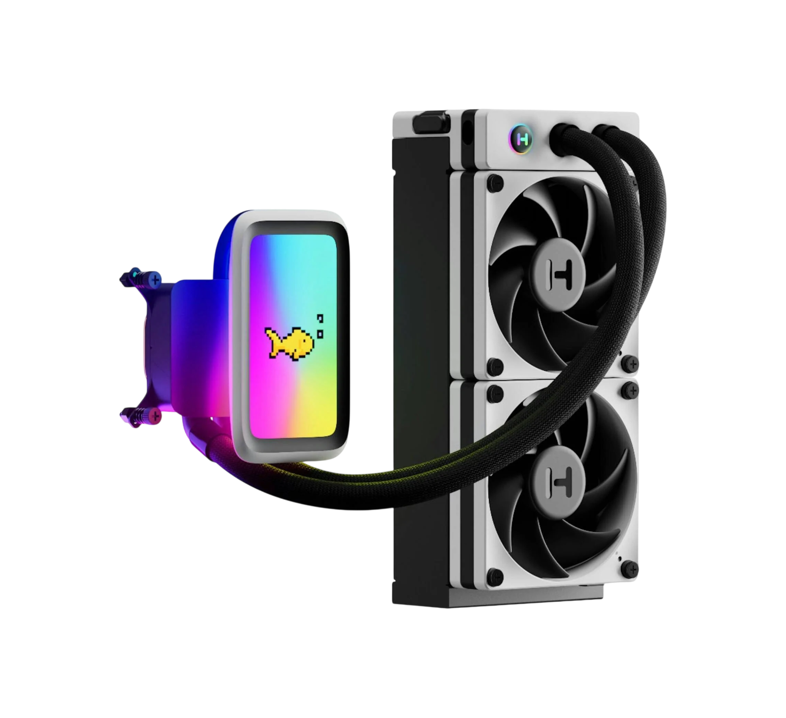 HYTE THICC Q60 240mm AIO Liquid CPU Cooler with LCD Display & ARGB Fans