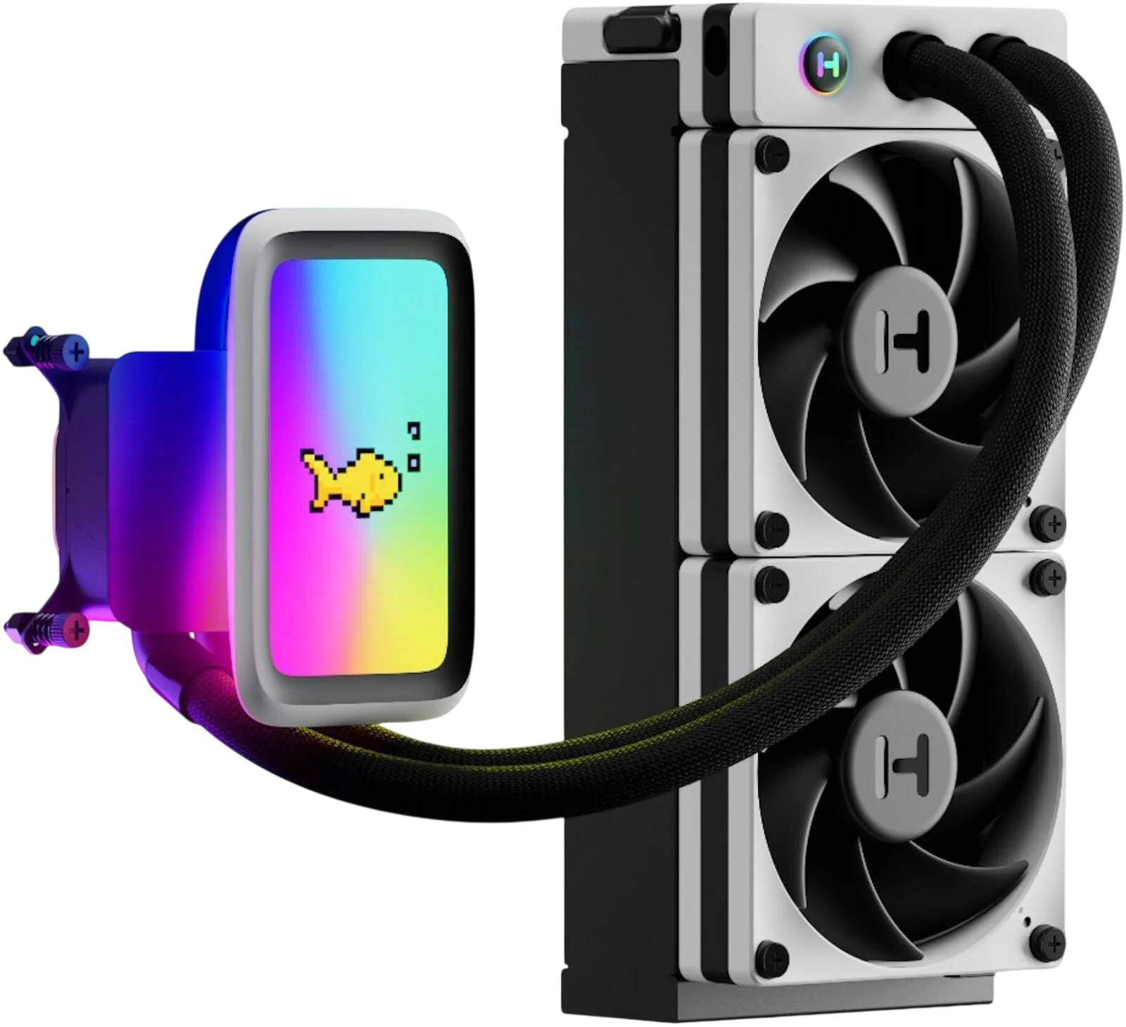HYTE THICC Q60 240mm AIO Liquid CPU Cooler with LCD Display & ARGB Fans