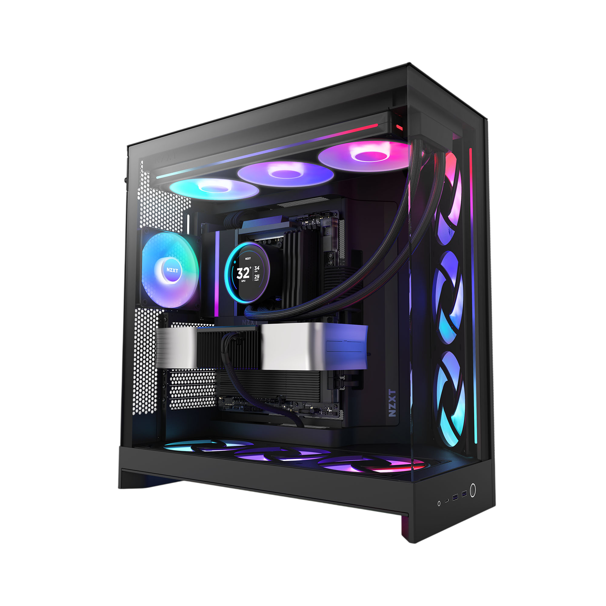 AMD Ryzen 7 9850X3D RTX 5070 Gaming PC | 32GB DDR5 | 1TB PCIe 5.0 SSD | Black