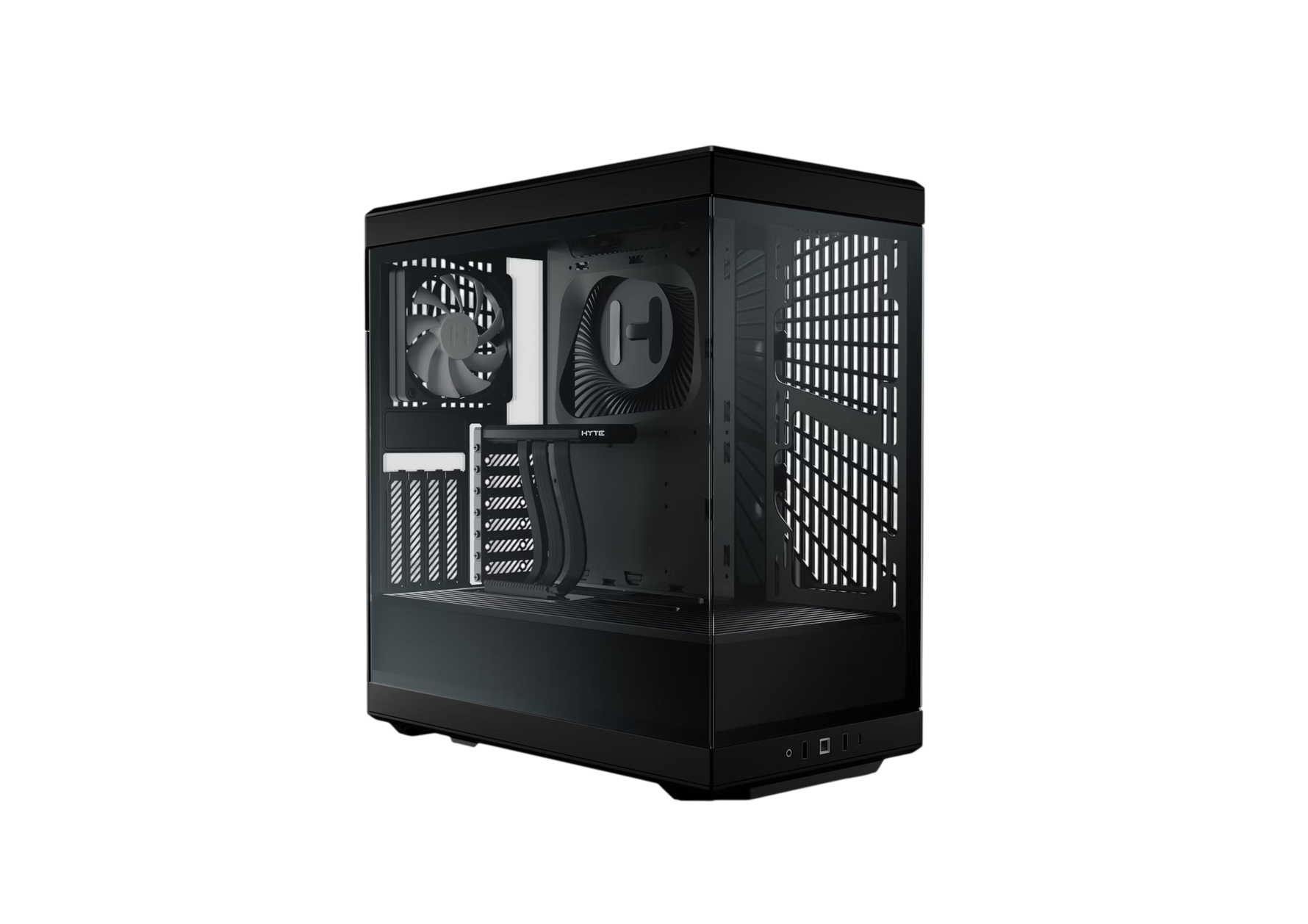 HYTE Y40 ATX Mid-Tower Gaming Case – Panoramic Tempered Glass, Vertical GPU Support (Black)