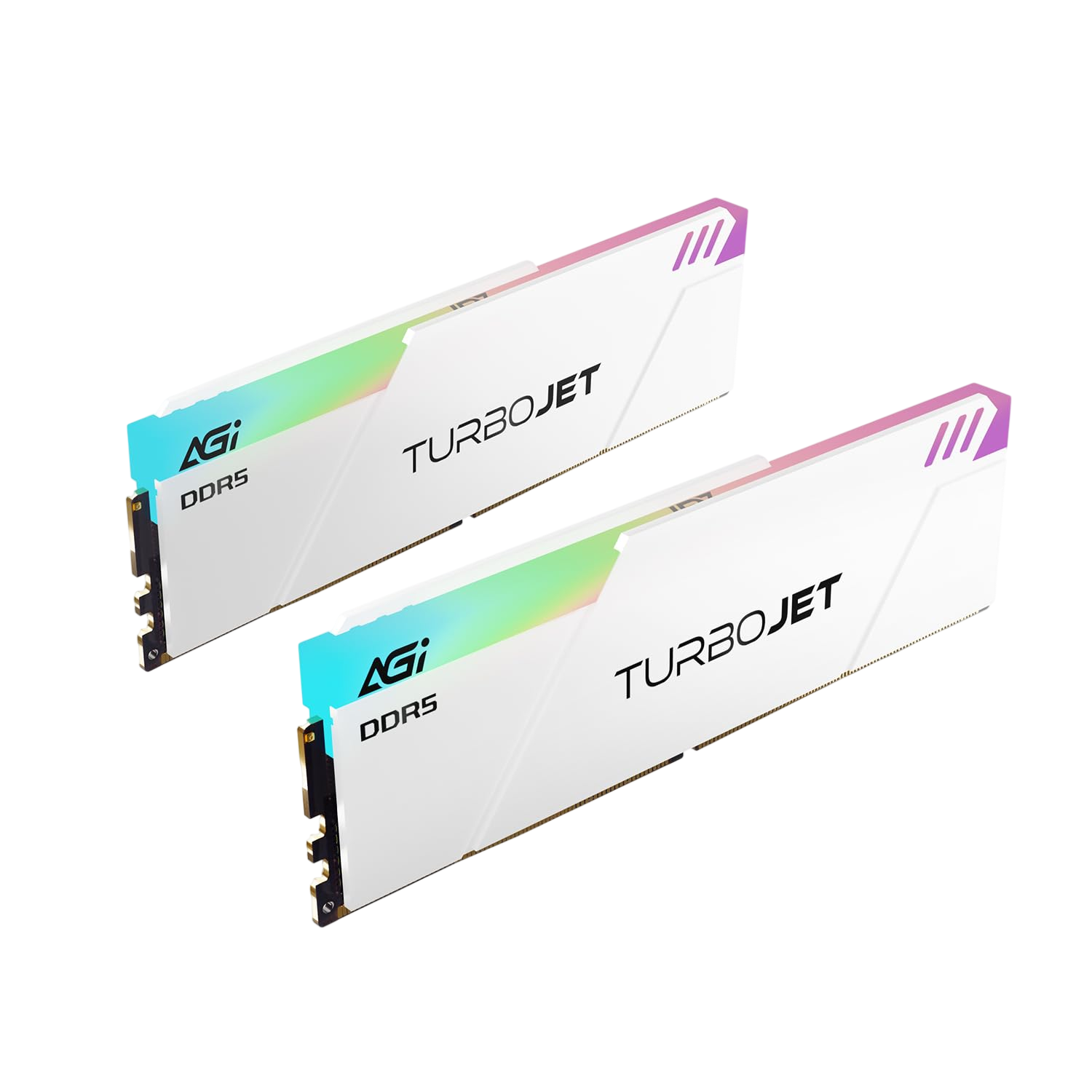 AGI RGB UD858 32GB (2x16GB) DDR5 6000MHz CL30 Desktop Memory Kit – White