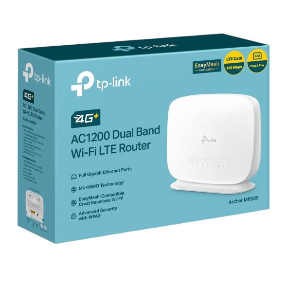 TP-Link Archer MR505 4G+ Cat6 AC1200 Wireless Dual Band Gigabit Router