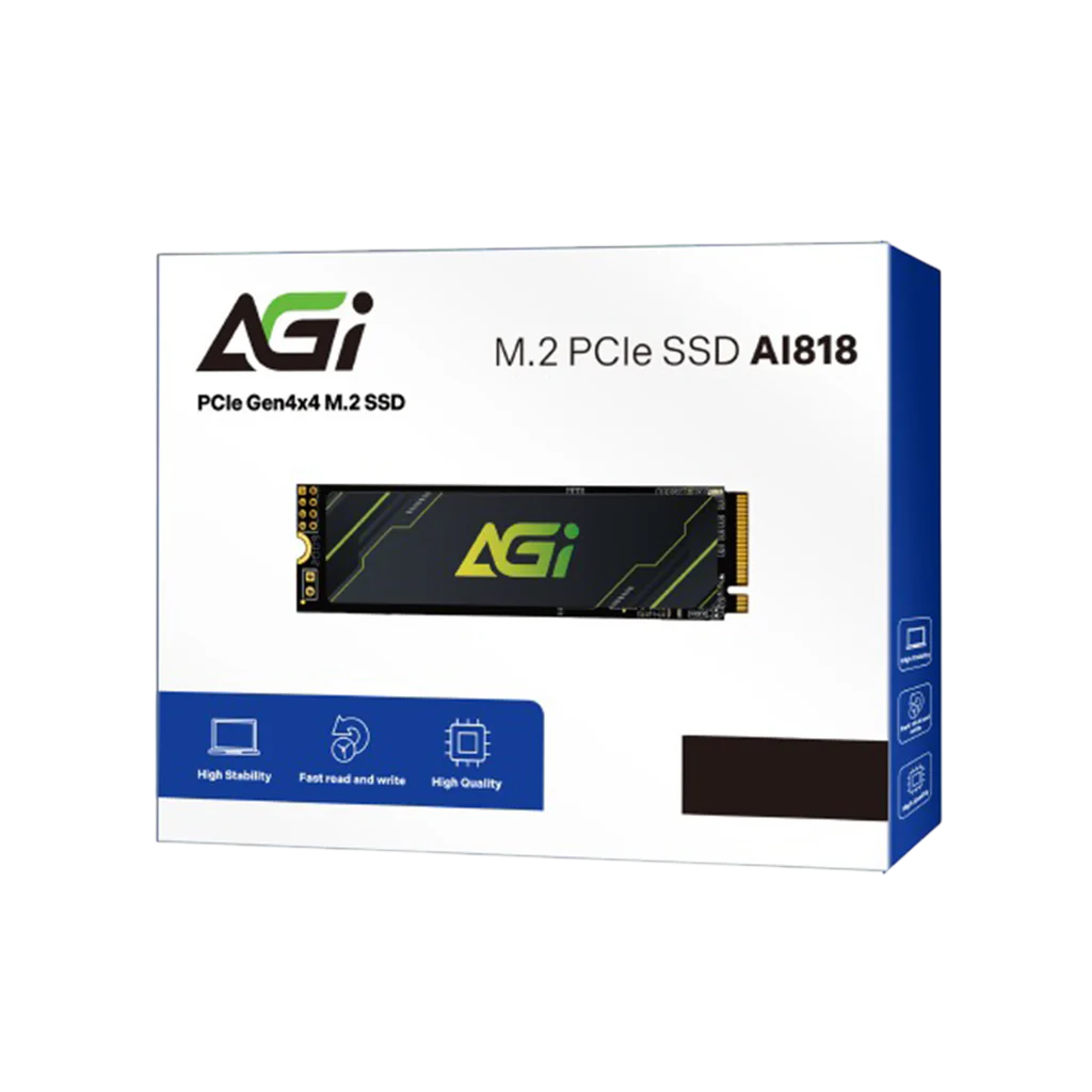 AGI 1TB PCIe Gen4 x4 NVMe M.2 2280 SSD – Up to 4700MB/s