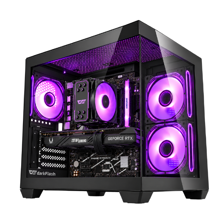 Intel Core i5-14400F RTX 5060 Gaming PC | 16GB DDR5 | 1TB NVMe SSD | Black