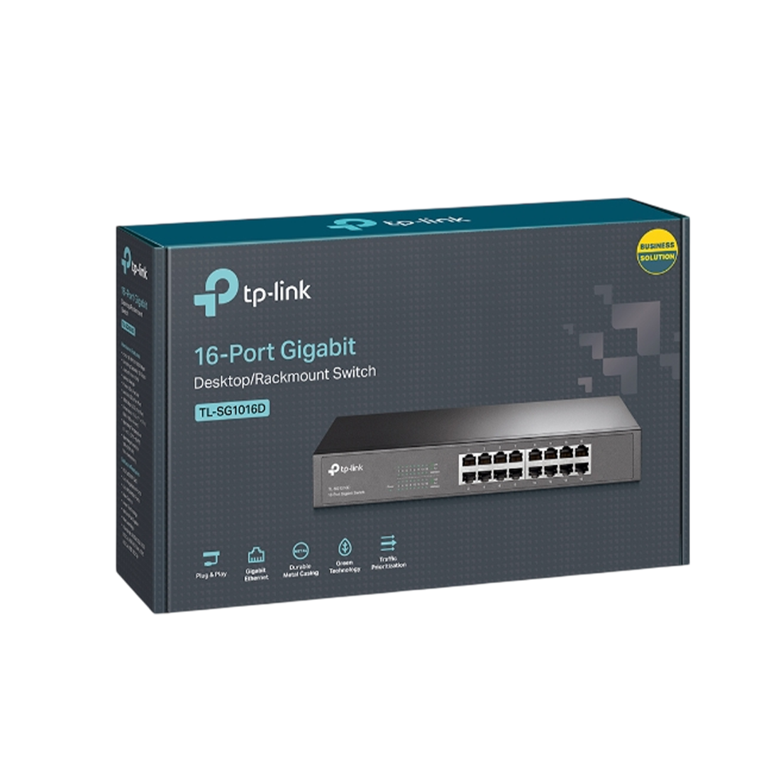 TP-LINK TL-SG1016D 16-Port Gigabit Desktop/Rackmount Switch