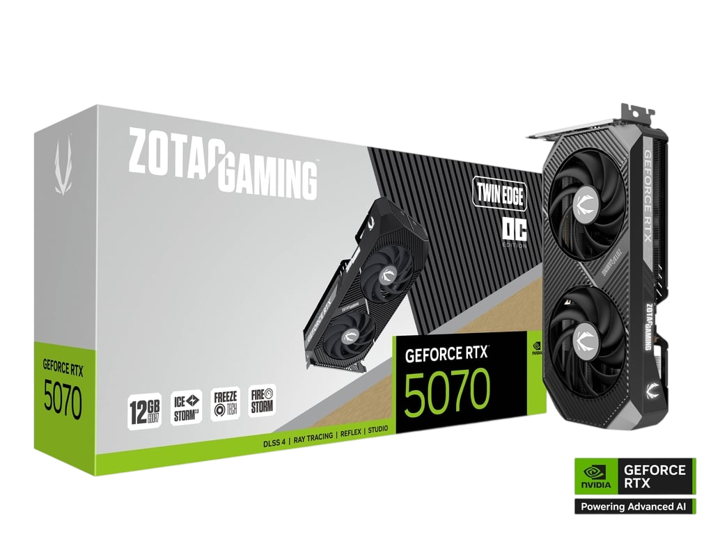 ZOTAC GAMING GeForce RTX 5070 12GB Twin Edge Graphics Card