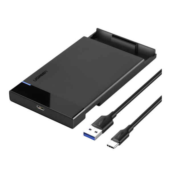UGREEN US221 2.5” HDD/SSD Case with USB-C to USB 3.0 Cable