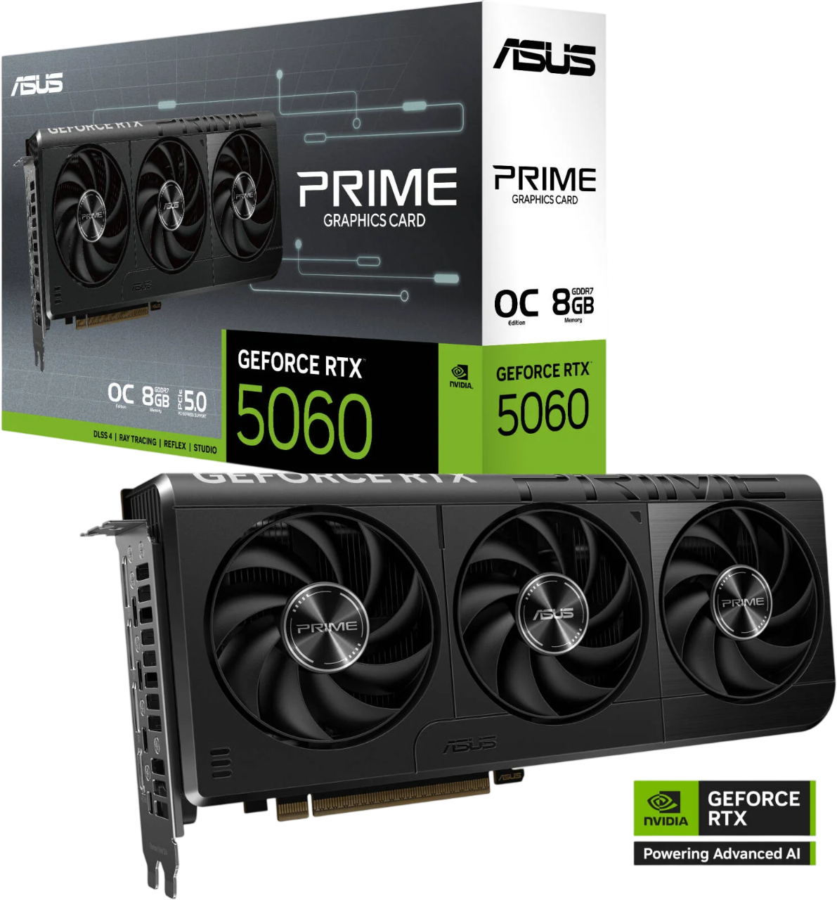 ASUS PRIME GeForce RTX™ 5060 8GB GDDR7 OC Edition Graphics Card