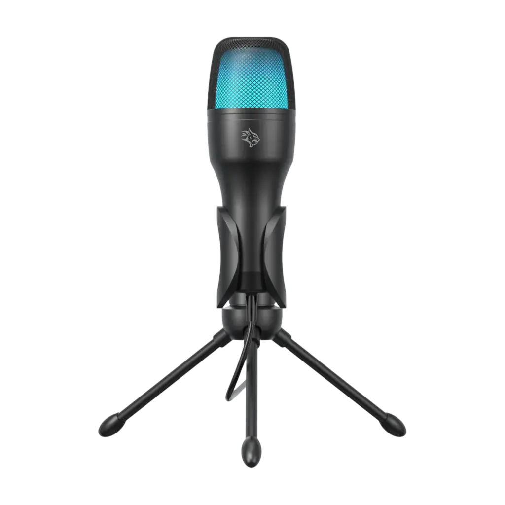 PORODO PDX551 Gaming Streaming Condenser Microphone – USB Plug & Play RGB Desk Mic for PC