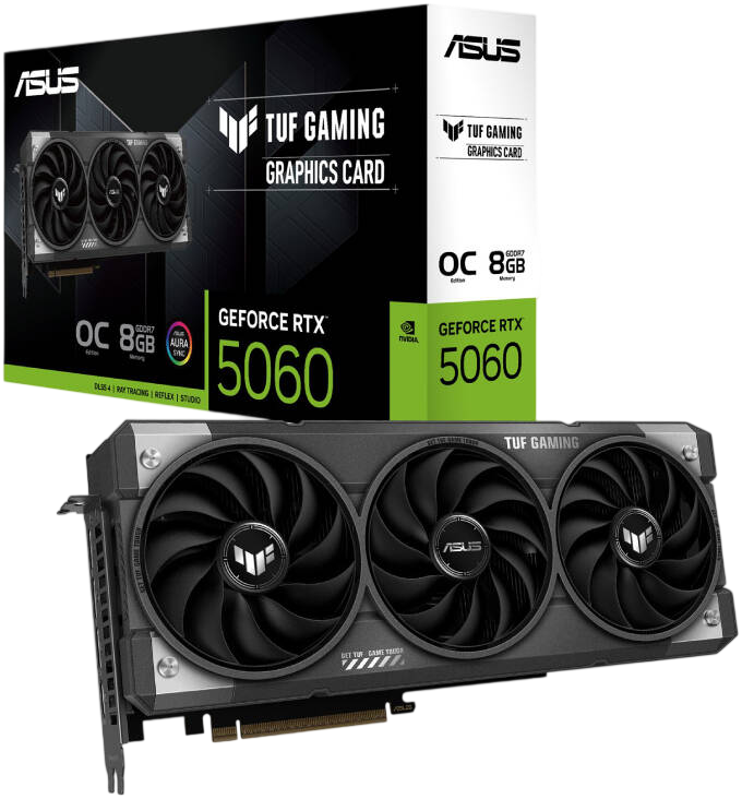 ASUS TUF Gaming GeForce RTX™ 5060 8GB GDDR7 OC Edition Graphics Card