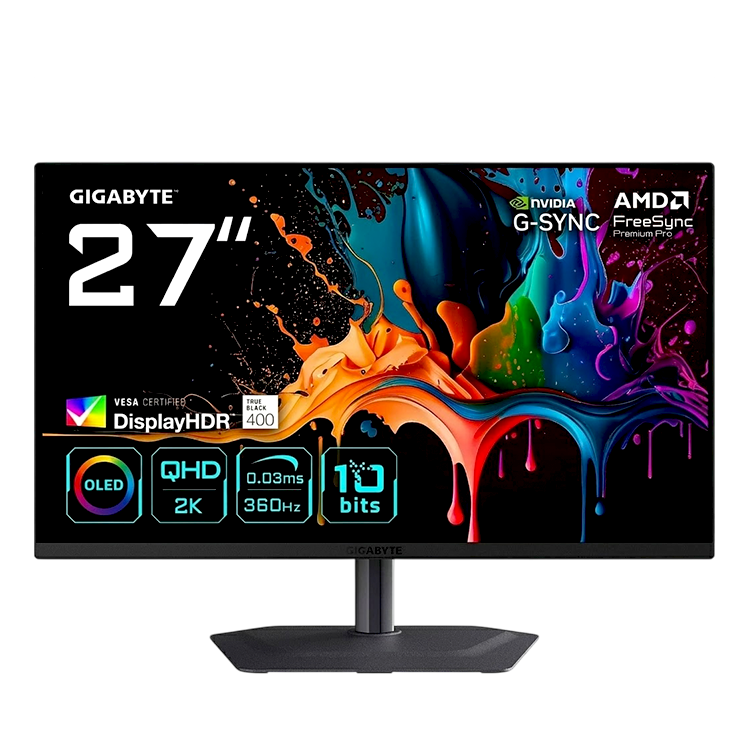 GIGABYTE MO27Q3 27-Inch QHD OLED Gaming Monitor – 2560×1440 360Hz 0.03ms Response Time