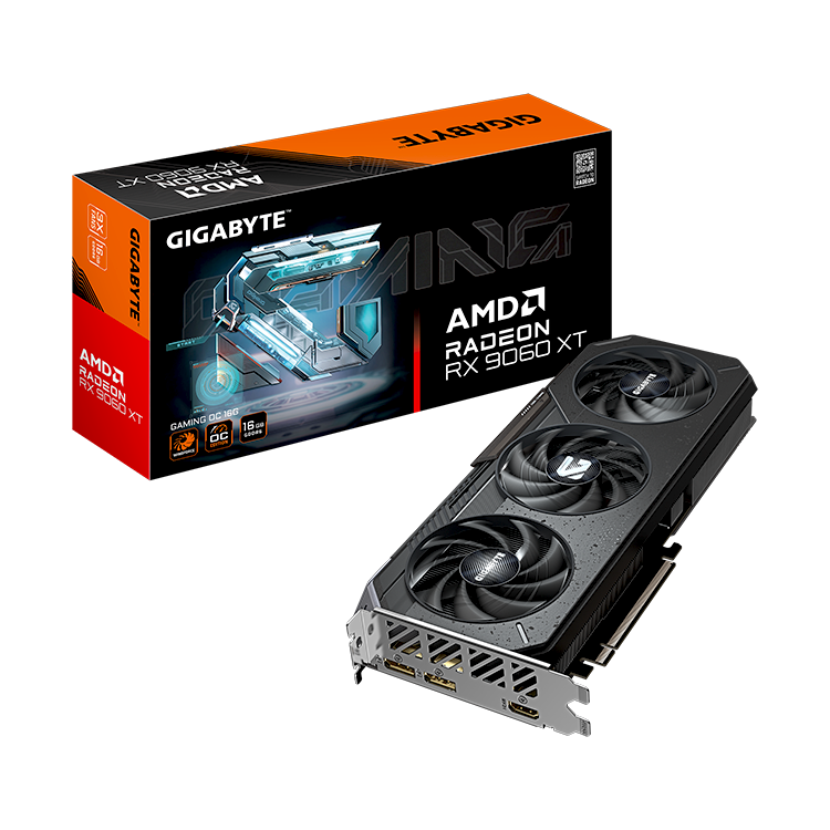 GIGABYTE Radeon RX 9060 XT Gaming OC 16GB GDDR6 Graphics Card – AMD RDNA 4 PCIe 5.0 GPU