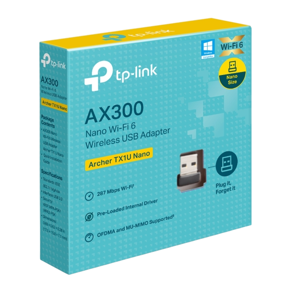 TP-LINK Archer TX1U Nano AX300 Wi-Fi 6 Wireless USB Adapter