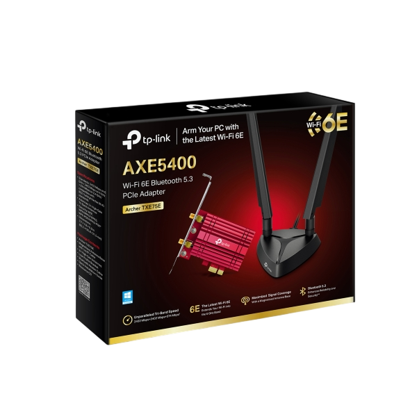 TP-LINK Archer TXE75E AXE5400 Wi-Fi 6E Bluetooth PCIe Adapter