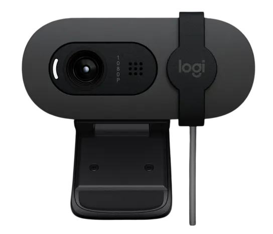 Logitech Brio 100 Full HD 1080p Webcam – Professional Video Conferencing Camera Graphite