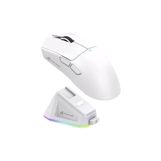 ATTACK SHARK X11 Wireless Gaming Mouse with Charging Dock – White