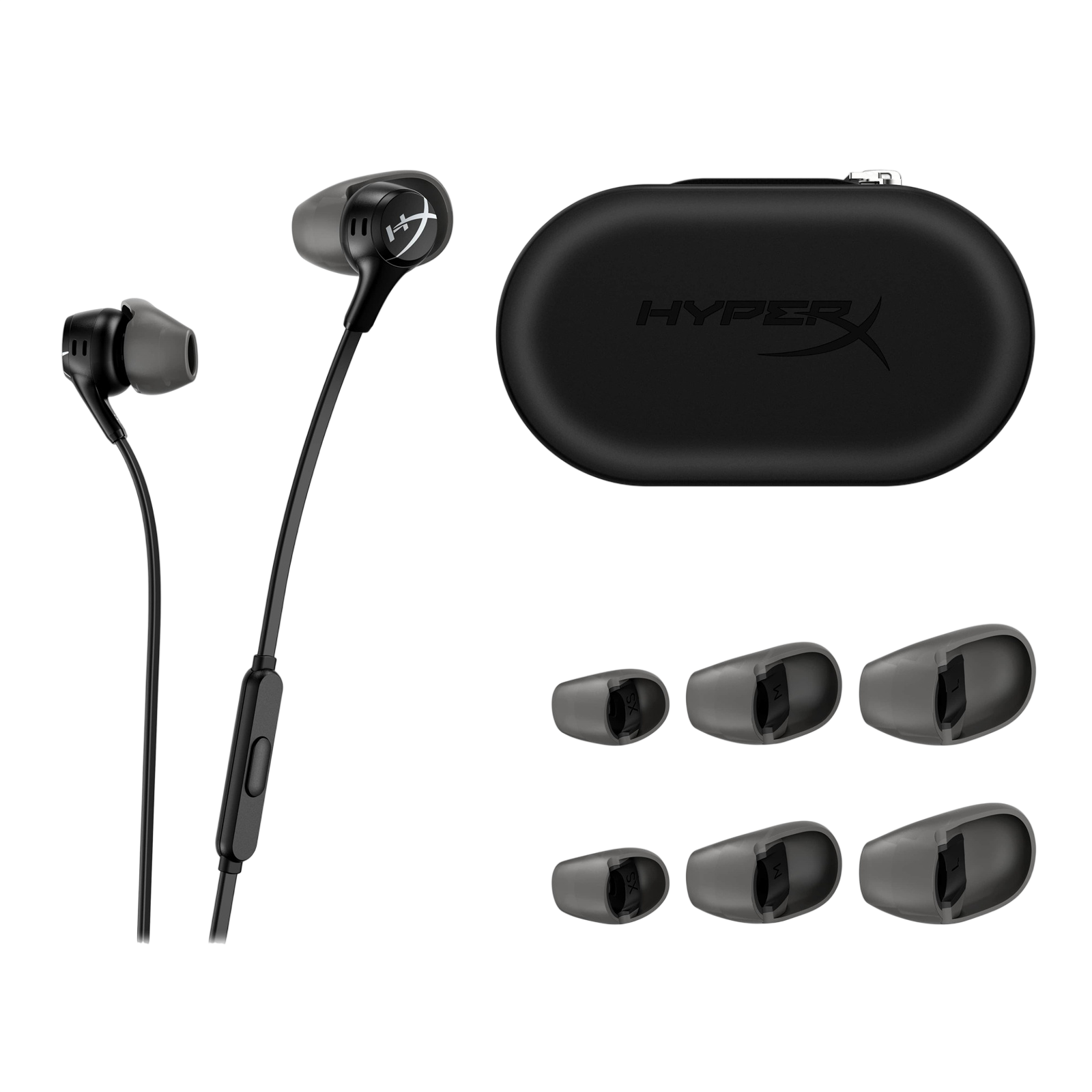 HyperX Cloud Earbuds II Gaming Earphones – 70N24AA Wired 3.5mm with Microphone Black