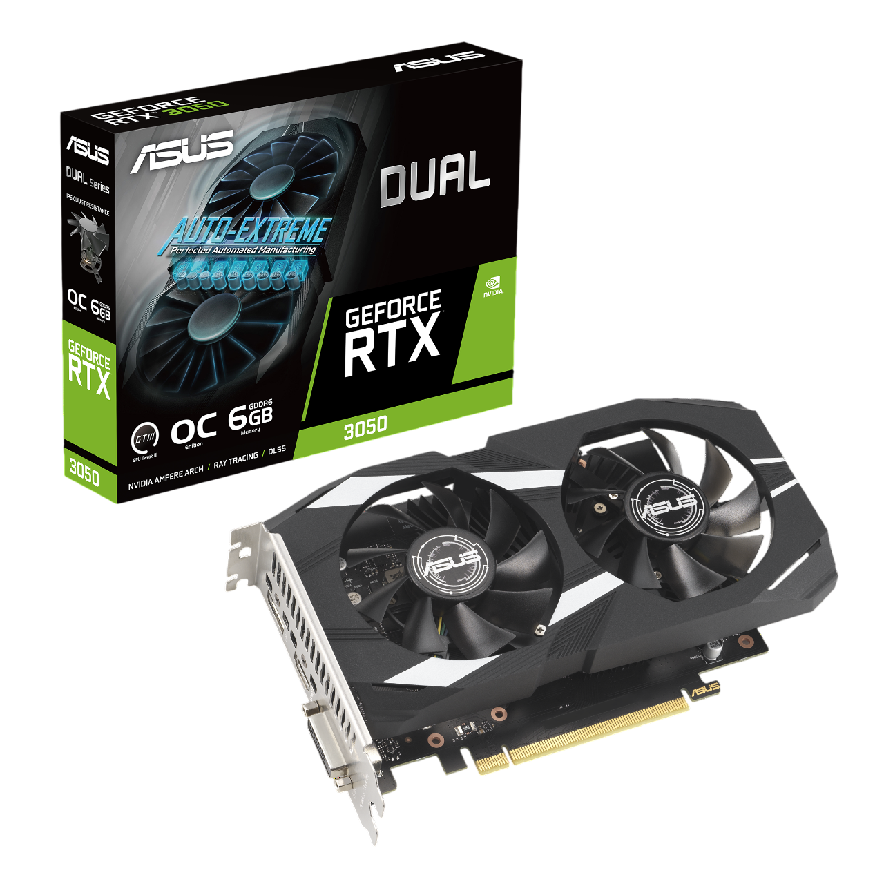 ASUS Dual GeForce RTX™ 3050 6GB GDDR6 Graphics Card