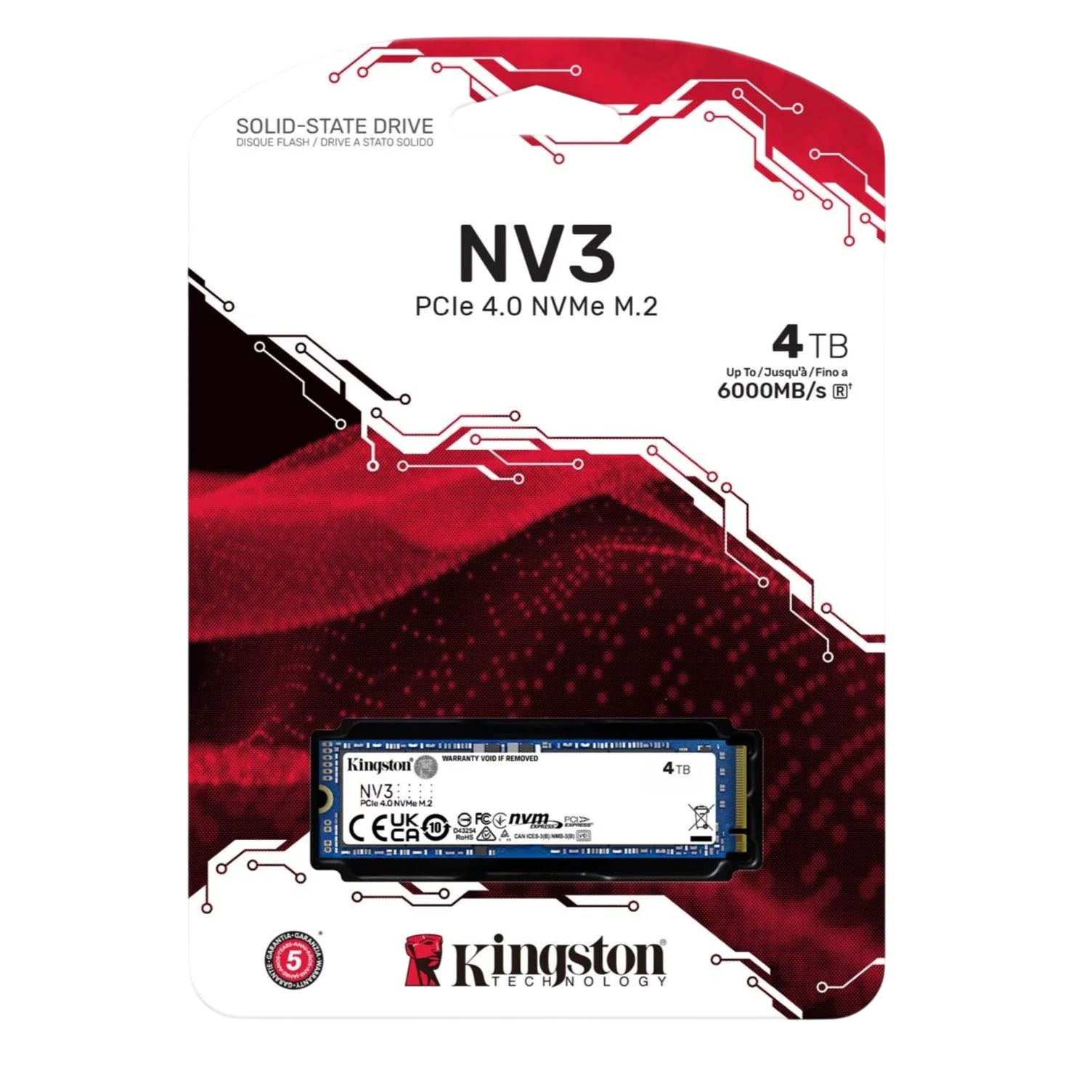 Kingston NV3 4TB PCIe 4.0 NVMe M.2 SSD