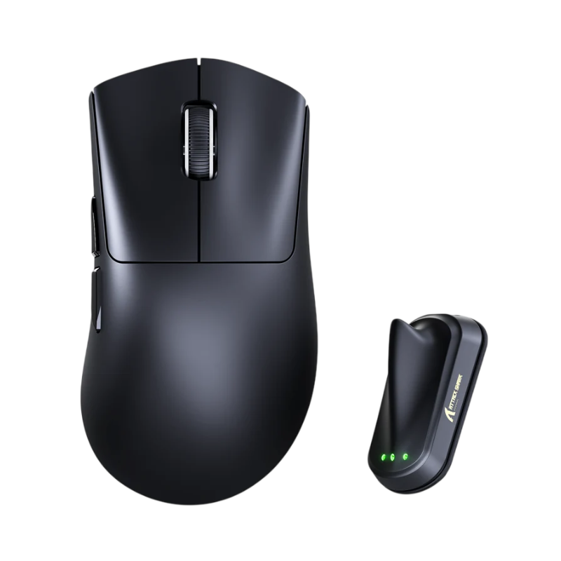 ATTACK SHARK V8 Ultra-Light Ergonomic Wireless Gaming Mouse – Black