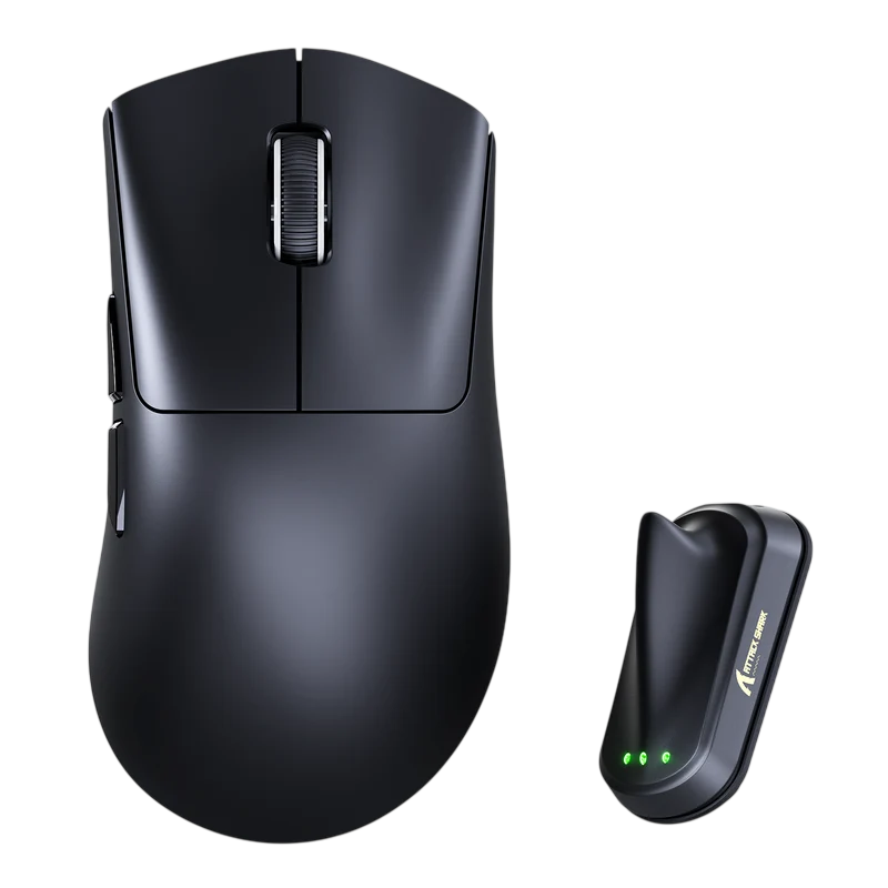 ATTACK SHARK V8 Ultra-Light Ergonomic Wireless Gaming Mouse – Black