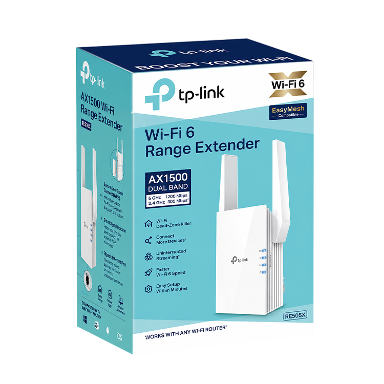 TP-Link RE505X AX1500 Wi-Fi 6 Range Extender