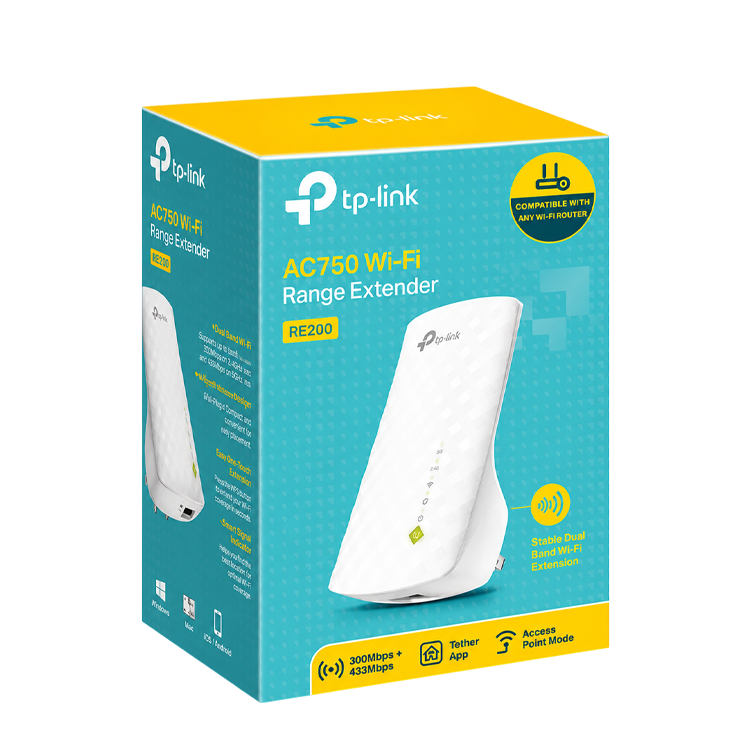TP‑Link RE200 AC750 Wi‑Fi Range Extender