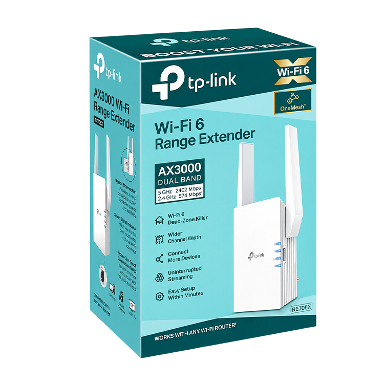 TP-Link RE705X AX3000 Wi-Fi 6 Dual-Band Mesh Range Extender